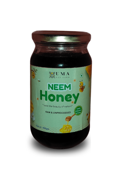 Neem Honey – Uma Bee Farm | Raw Unprocessed Organic Honey | 100% Natural & Pure | Zero Additives | Detoxifying & Immunity Boosting